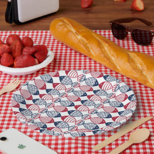 Assiettes En Carton Laissez la liberté couler ! Invitation patriotique