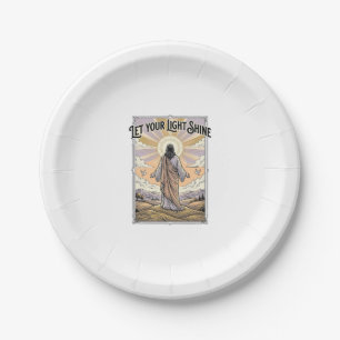 Assiettes En Carton Laissez Votre Lumière Briller Foi Vintage