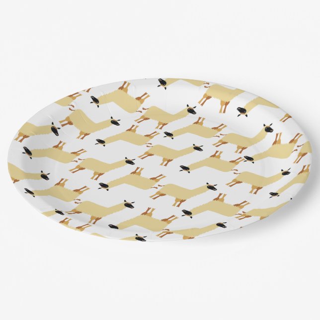 Assiettes En Carton Lama (Angle)