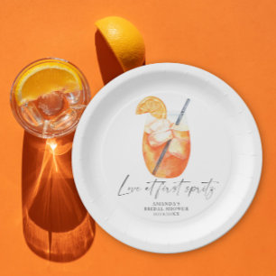 Assiettes En Carton L'amour au premier spritz Enterrement de vie de je