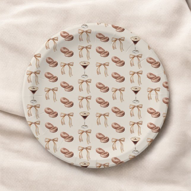 Assiettes En Carton L'amour brasse la Fête des mariées Espresso Martin (Créateur téléchargé)