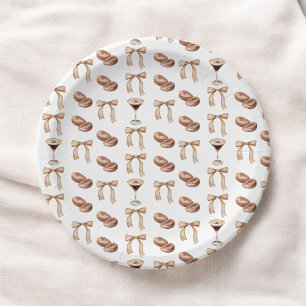 Assiettes En Carton L'amour brasse la Fête des mariées Espresso Martin