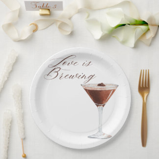 Assiettes En Carton L'amour brasse une plaque de papier