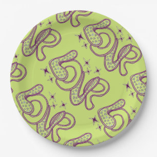 Assiettes En Carton L'amour dans le style années 1960