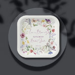 Assiettes En Carton L'amour est en floraison fleur sauvage boho douche<br><div class="desc">L'amour est florissant Fleur sauvage douche nuptiale boho coloré fleur de prairie printanière nuptiale douche nuptiale personnalisée plaques modèle décoration de table personnalisée</div>