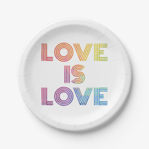 Assiettes En Carton L'amour est l'amour  Grandes surfaces modernes