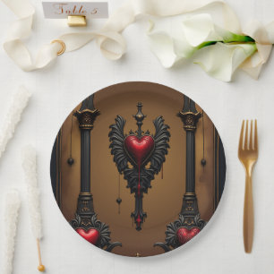 Assiettes En Carton L'amour éternel dans l'ombre de l'obscurité gothiq