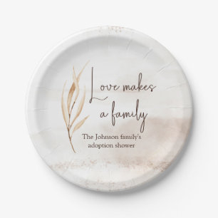 Assiettes En Carton "L'amour fait une famille"