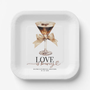 Assiettes En Carton L'Amour se Prépare Mariage : Brunch Espresso Marti