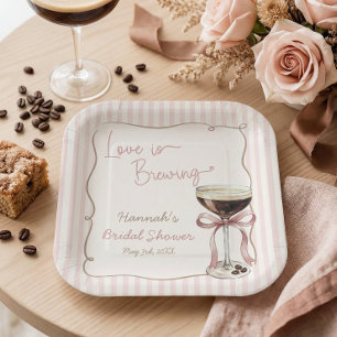 Assiettes En Carton L'amour se prépare Serviette en papier pour Martin