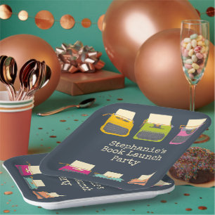 Assiettes En Carton Lancement du livre de machines à écrire vintage pe