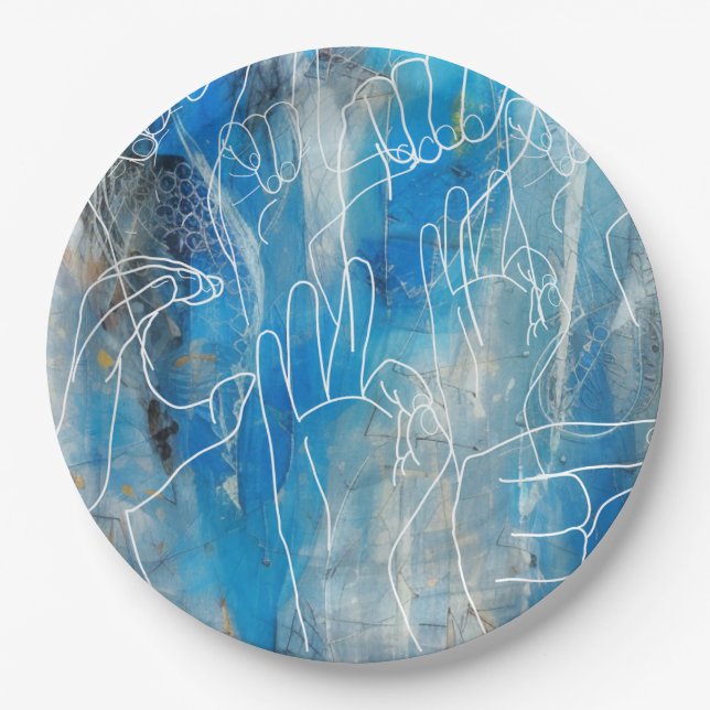 Assiettes En Carton Langue des signes américaine (Devant)