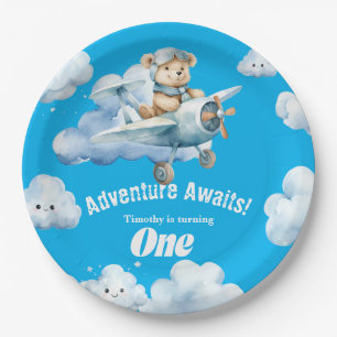 Assiettes En Carton L'anniversaire de Teddy, une soirée dans les nuage