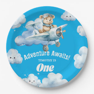 Assiettes En Carton L'anniversaire de Teddy, une soirée dans les nuage