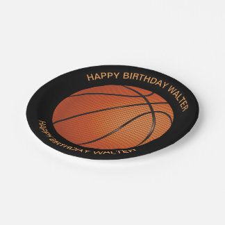 Assiettes En Carton L'anniversaire des hommes de basket-ball