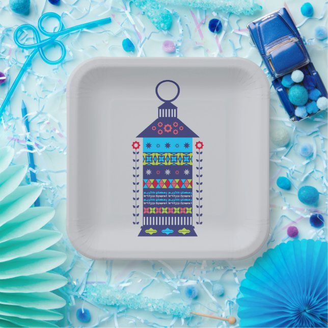Assiettes En Carton Lanterne Ramadan (Fête)