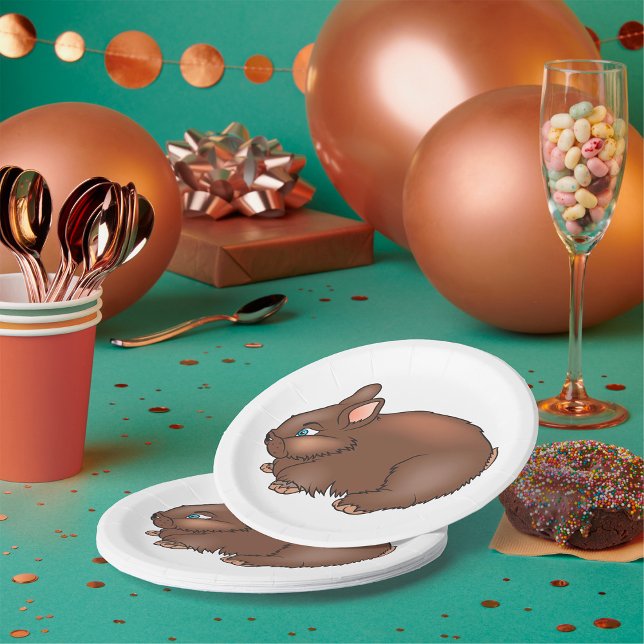 Assiettes En Carton Lapin Brown (Créateur téléchargé)