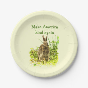 Assiettes En Carton Lapin Bunny Rendre à l'Amérique des plaques de pap