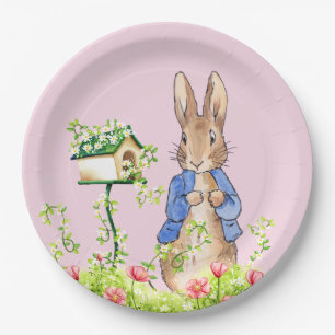 Assiettes En Carton Lapin classique de bunny veste bleue