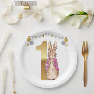 Assiettes En Carton Lapin Classique Premier Anniversaire