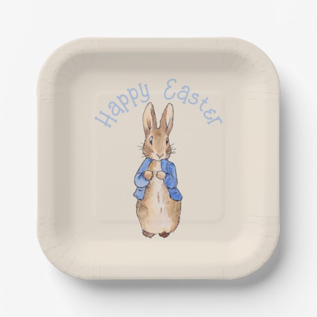 Assiettes En Carton lapin de Pâques (Recto)