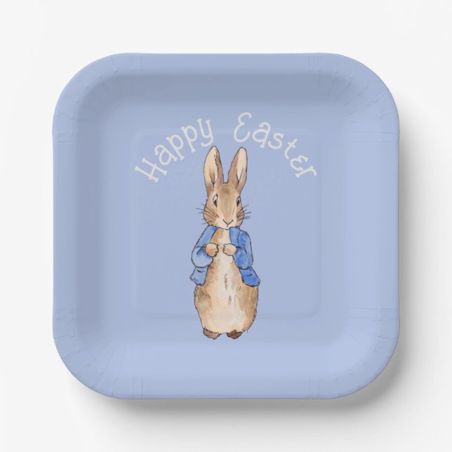 Assiettes En Carton lapin de Pâques (Recto)