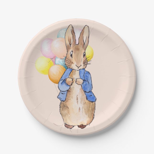 Assiettes En Carton Lapin de Pâques Classique  (Devant)