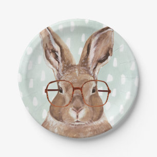 Assiettes En Carton Lapin Quatre-Eyed du forestier  