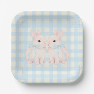 Assiettes En Carton Lapins de Pâques aux marshmallows roses