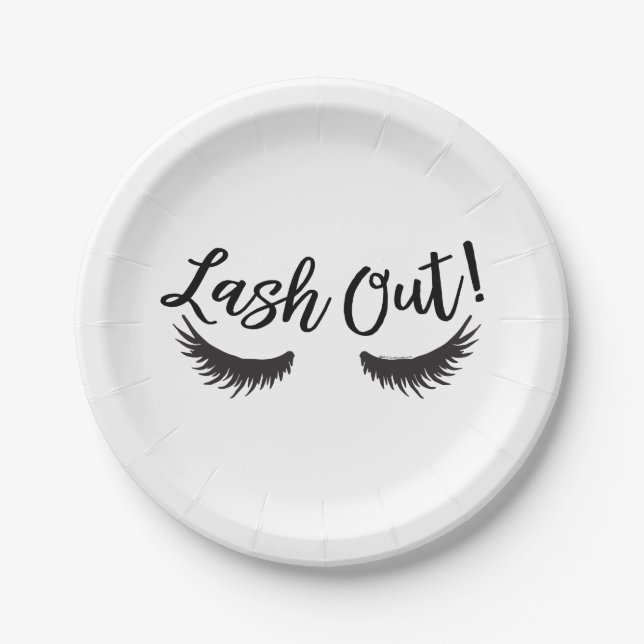 Assiettes En Carton Lash Out Eyelashes Lash Salon Artiste de maquillag (Devant)