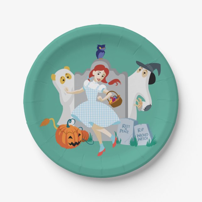 Assiettes En Carton L'Assistant D'Oz™ | Dorothy Halloween Joyeuse Dans (Devant)