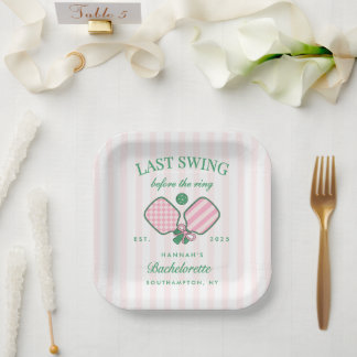 Assiettes En Carton Last Swing Before The Ring Pickleball Bach Weekend