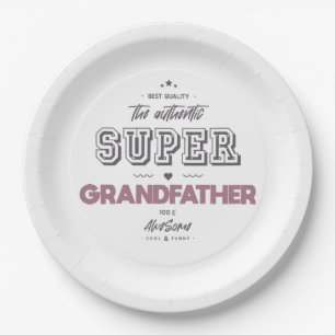 Assiettes En Carton l'authentique super-grand-père