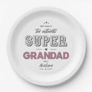 Assiettes En Carton L'authentique super grand-père