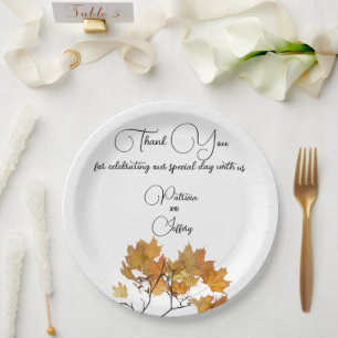 Assiettes En Carton L'automne artistique quitte le Mariage