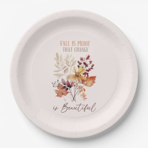 Assiettes En Carton L'Automne Est La Preuve Que Le Changement Est Beau