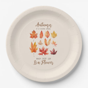 Assiettes En Carton L'automne est le deuxième printemps - Feuilles d'a