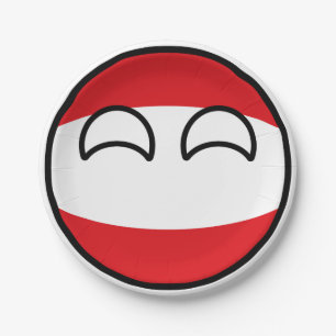 Assiettes En Carton L'Autriche Geeky tendante drôle Countryball