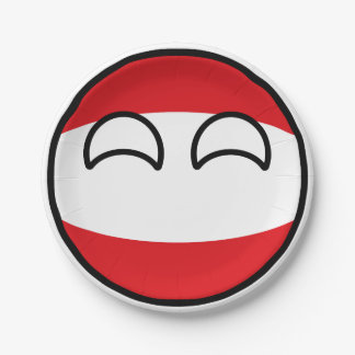 Assiettes En Carton L'Autriche Geeky tendante drôle Countryball
