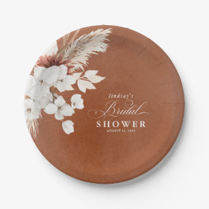 Assiettes En Carton Lavage de bague bohème florale en terre cuite 