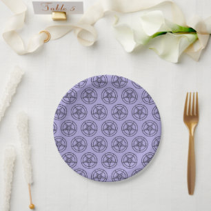 Assiettes En Carton Lavande Baphomet Pentagram Satanique