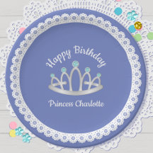 Lavande Bleue Princesse Tiara Plaque papier d'anni