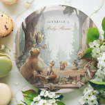 Assiettes En Carton L'aventure attend le Baby shower des bois<br><div class="desc">Créez un scénario pour votre fête de baby shower avec ces charmantes plaques en papier. Chaque assiette est une toile présentant une scène boisée sereine, où un ours sympathique, un renard intelligent, un hibou attentif, et d'autres créatures adorables se rassemblent dans une clairière éclairée par le soleil, célébrant l'arrivée prochaine...</div>