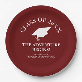 Assiettes En Carton L'aventure commence la graduation