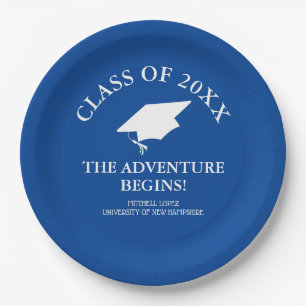 Assiettes En Carton L'aventure commence la graduation