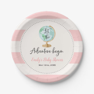 Assiettes En Carton L'aventure commence la plaque à papier 7" de baby