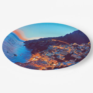 Assiettes En Carton ldp POSITANO Côte Amalfi - coucher de soleil à l'h