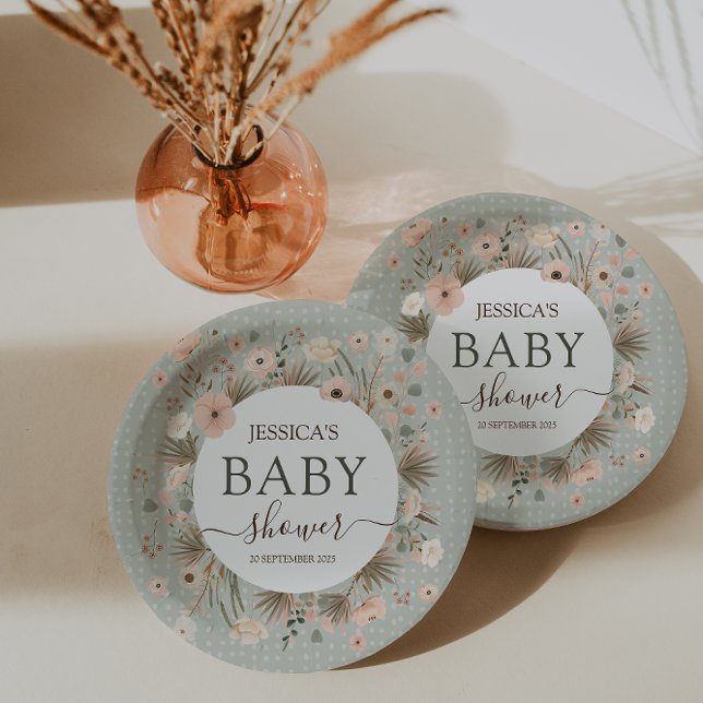 Assiettes En Carton Le Baby shower chic du désert (Let us take the prickles out of your baby shower planning with this “sand-tastic” desert chic theme.)
