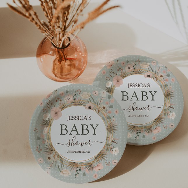 Assiettes En Carton Le Baby shower chic du désert (Let us take the prickles out of your baby shower planning with this “sand-tastic” desert chic theme.)