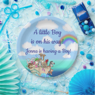 Assiettes En Carton Le Baby shower d'arche de Noah Favor